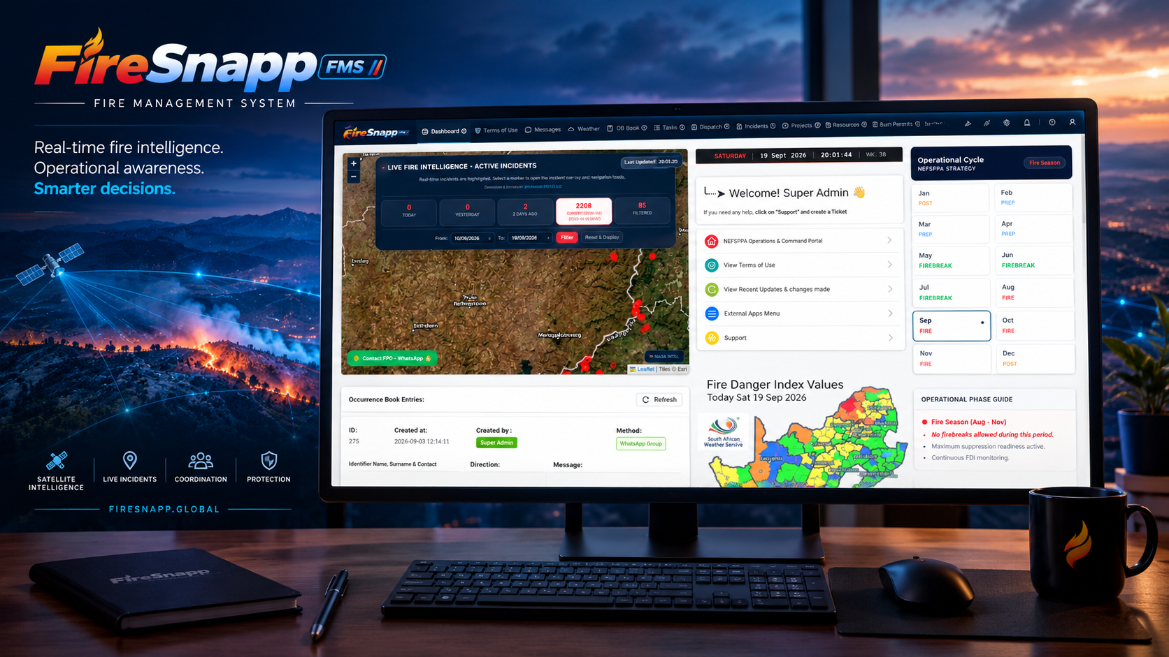 FireSnapp operational dashboard